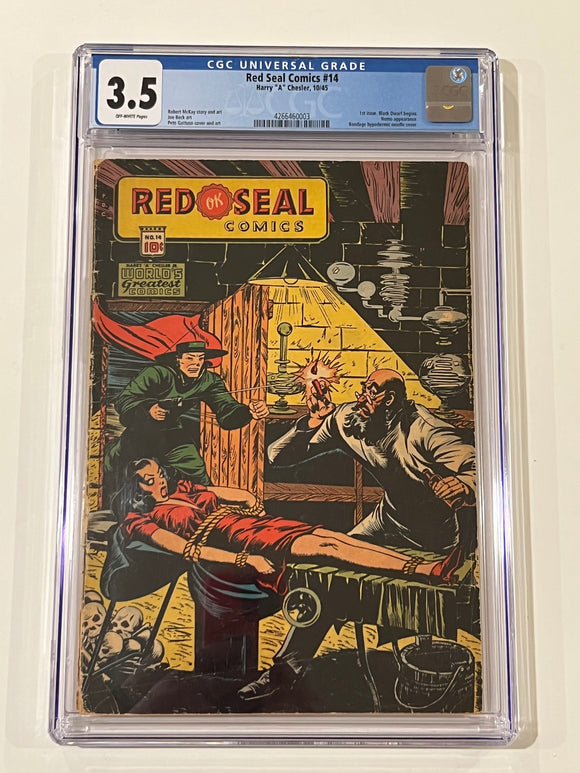 Red Seal Comics 14 CGC 3.5 - Harry 