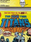 New Teen Titans 2 CGC SS 9.6 - Signed by George Perez - 1st Deathstroke