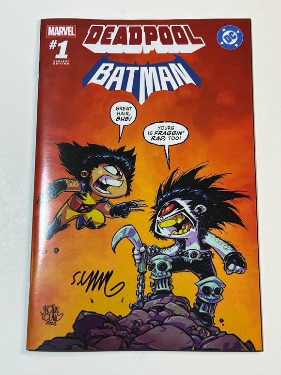 Deadpool Batman 1 Signed Skottie Young Exclusive variant NM