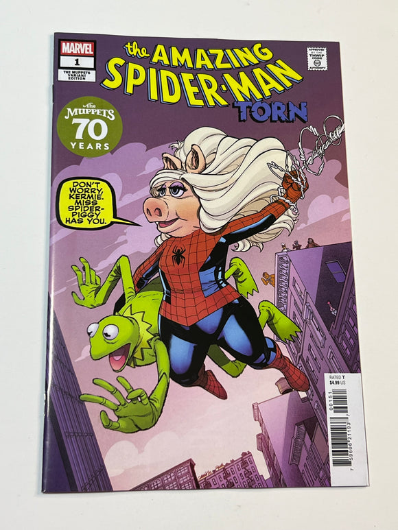 Amazing Spider-Man Torn 1 Garron Muppets Variant Amazing Fantasy 15 Homage NM