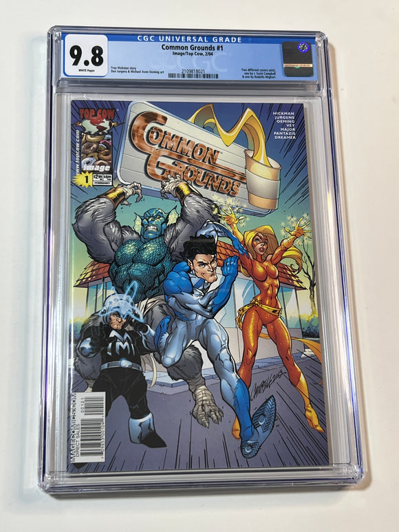 Common Grounds 1 J. Scott Campbell variant CGC 9.8 - ULTRA RARE !! 2004