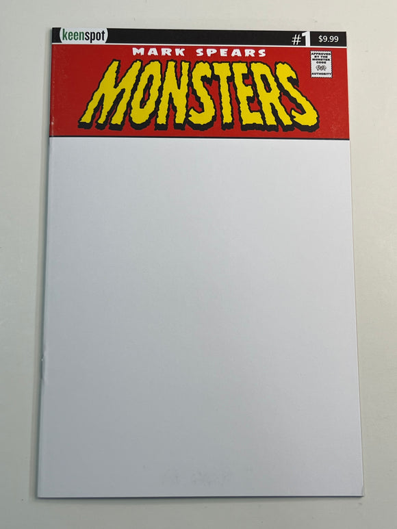 Mark Spears Monsters 1 blank sketch cover (Cover G) - Limited to 500 copies VF/NM