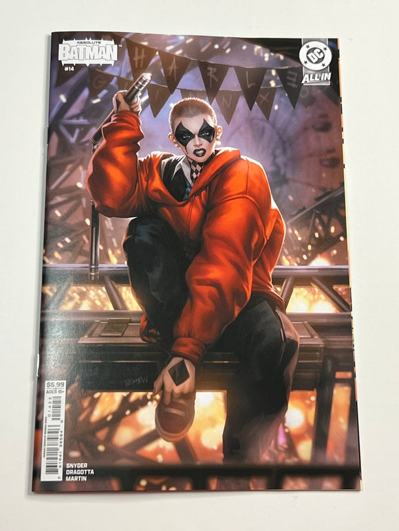Absolute Batman 14 Derrick Chew Card Stock Harley Quinn NM