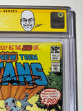 New Teen Titans 2 CGC SS 9.6 - Signed by George Perez - 1st Deathstroke