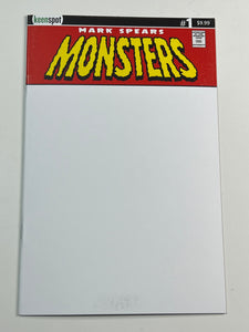 Mark Spears Monsters 1 blank sketch cover - limited to 500 copies