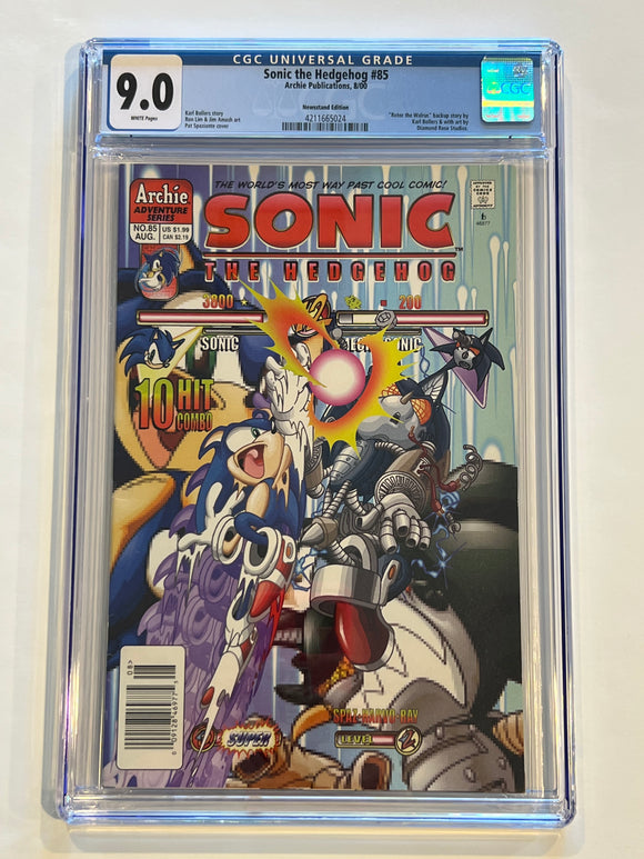 Sonic the Hedgehog (Archie) 85 Newsstand CGC 9.0 Aug 2000