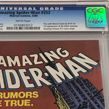 Amazing Spider-Man 252 Newsstand CGC 9.6 - 1st black costume - Marvel Comics