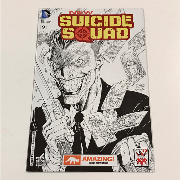 New Suicide Squad 9 Amazing Comic Con Jim Lee inked sketch variant - DC Comics