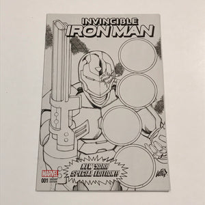 Invincible Iron Man (2015) 1 NYCC Liefeld sketch homage variant - Marvel Comics - Joels Comics
