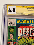 Marvel Feature 1 CGC 6.0 - signed by Roy Thomas - 1st Defenders
