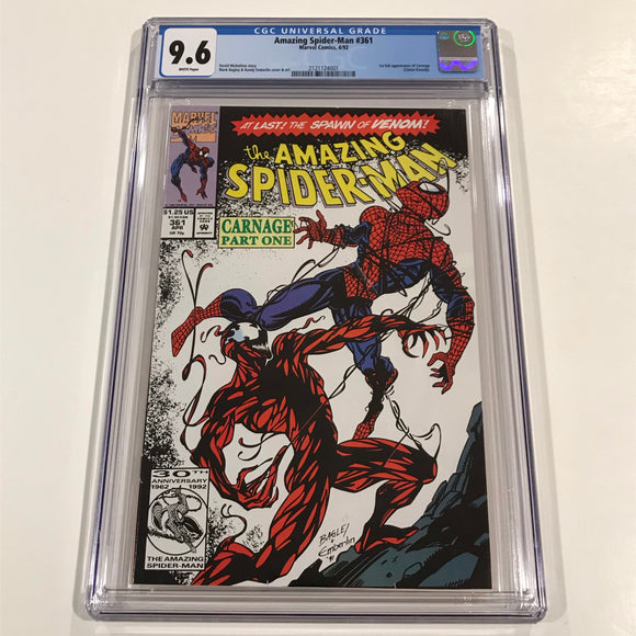 Amazing Spider-Man 361 1st print CGC 9.6 - 1st full Carnage - Marvel Comics