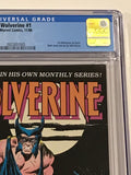 Wolverine 1 (monthly) CGC 9.4 - 1st Wolverine as Patch