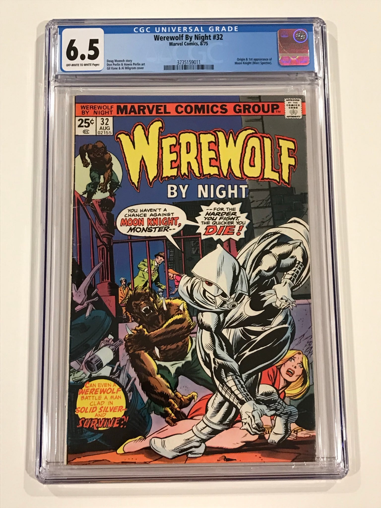 Marvel Comics Werewolf by Night #32 1st appearance of Moon Knight cover  print 11 by 17, 8.5 by 11 or 15 by 24 (not the actual comic book)