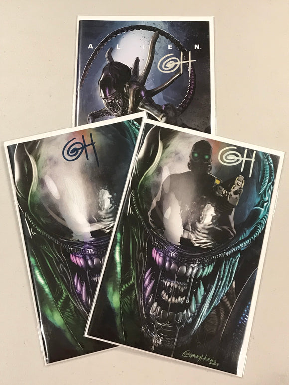 Alien 1 Greg Horn signed 3 book set - Marvel Comics