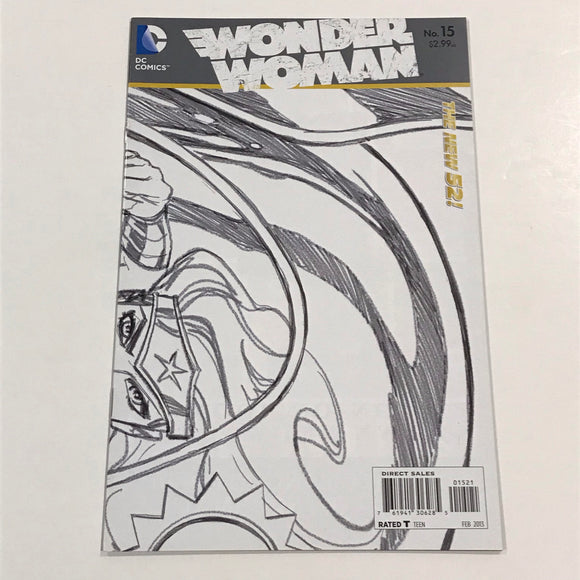 Wonder Woman (New 52) 15 1:25 wraparound sketch variant - DC Comics - Joels Comics