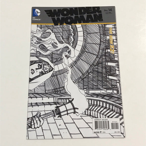 Wonder Woman (New 52) 14 1:25 wraparound sketch variant - DC Comics - Joels Comics