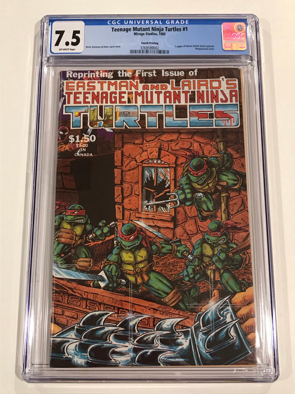 Teenage Mutant Ninja Turtles 1 4th print CGC 7.5 - Mirage Comics