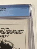 Moon Knight 29 CGC 9.6 - Classic Bill Sienkiewicz cover - Marvel Comics