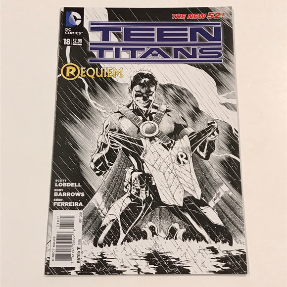 Teen Titans (New 52) 18 inked sketch variant - DC Comics - Joels Comics